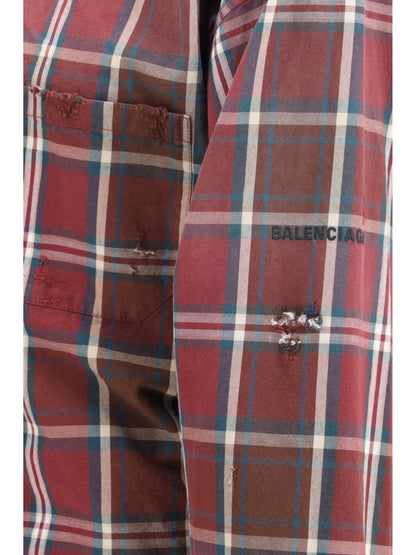 BALENCIAGA Zip Shirt in cotton-blend flannel