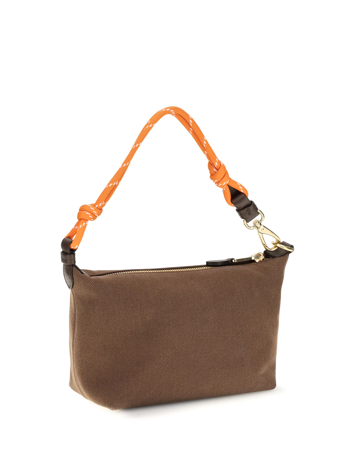 Miu Miu Cotton Shoulder Bag - Cacao+Arancio