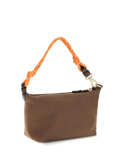 Miu Miu Cotton Shoulder Bag - Cacao+Arancio