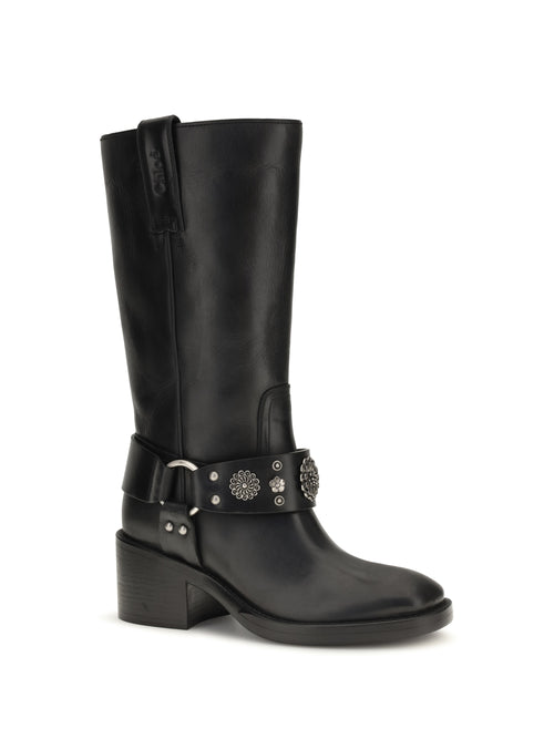 Chloé Dakota buckle knee-high Boots - Black