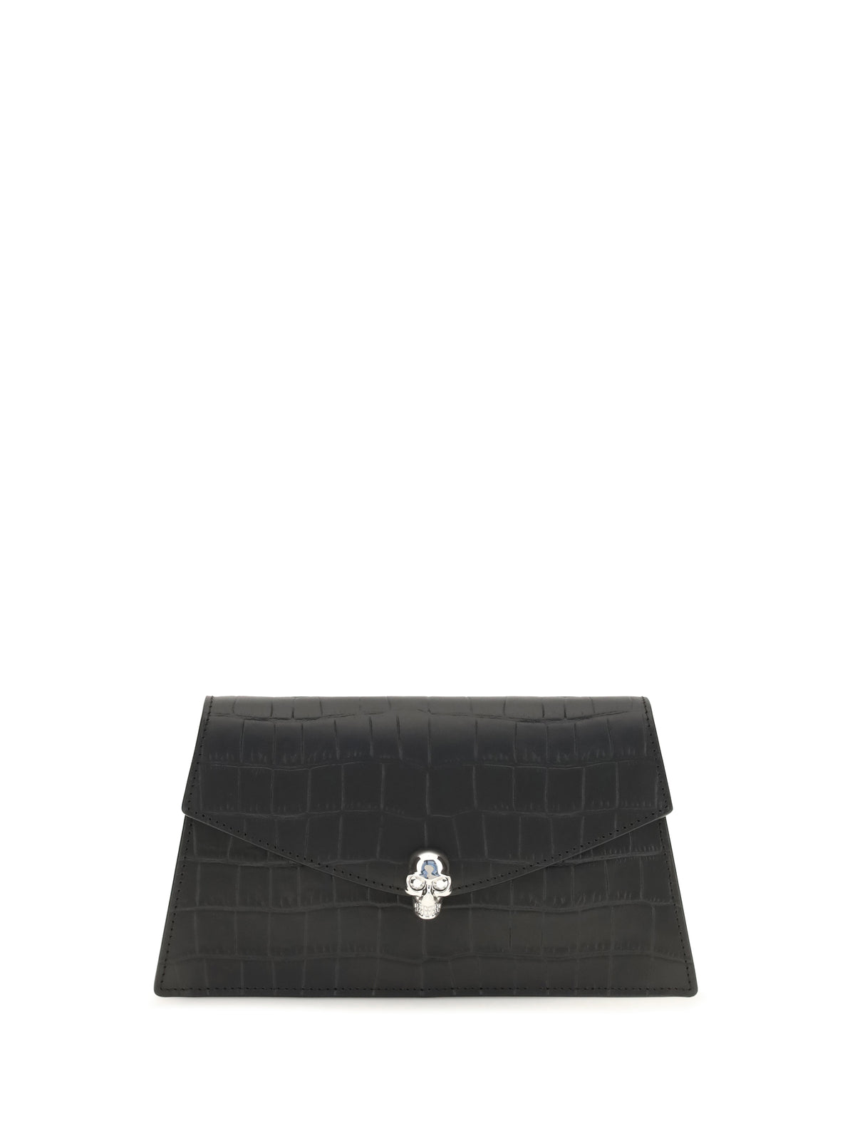 Alexander Mcqueen Mini Skull Clutch - Black
