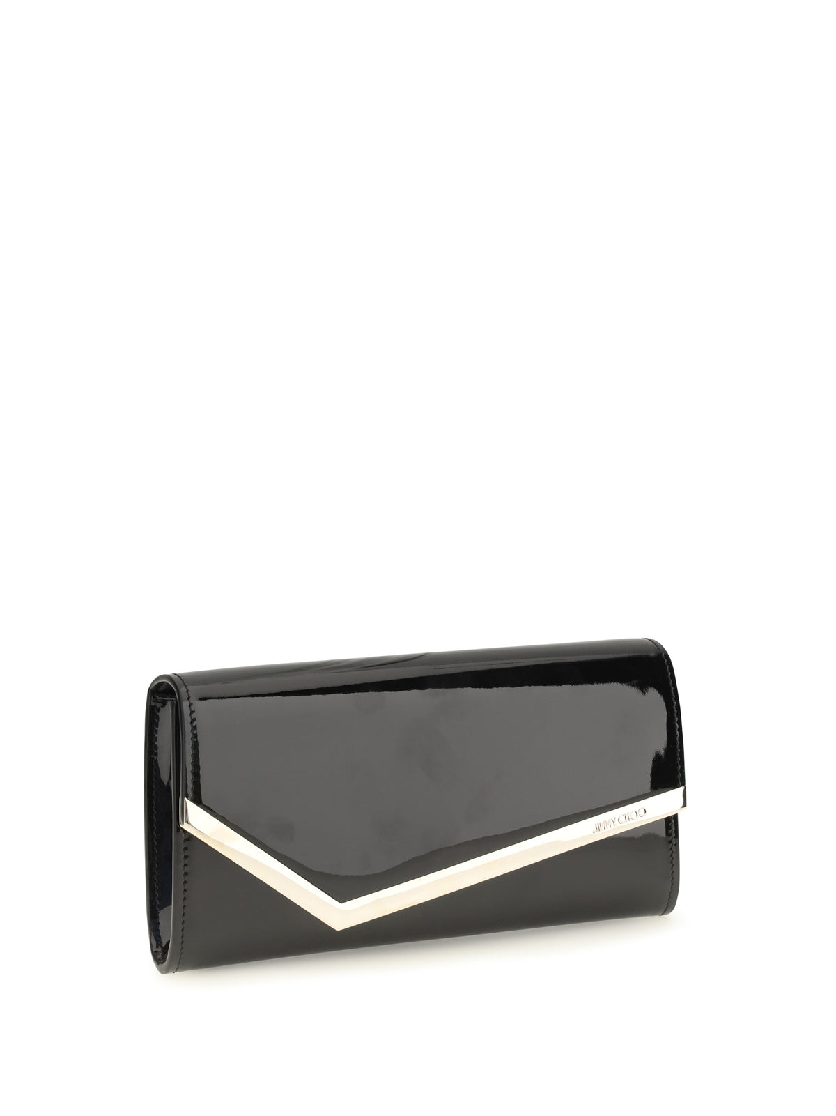 Jimmy Choo Emmie leather Clutch - Black/Light Gold