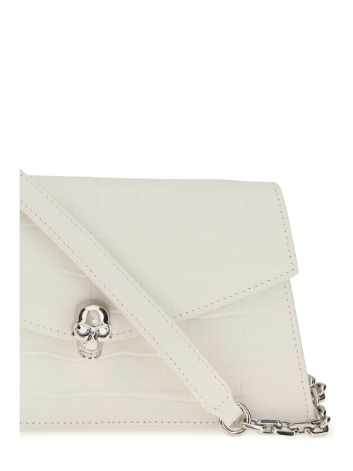 Alexander McQueen Mini Skull Clutch - White
