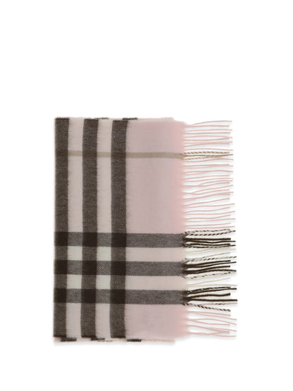 Burberry Check Cashmere Scarf - Bow Pink