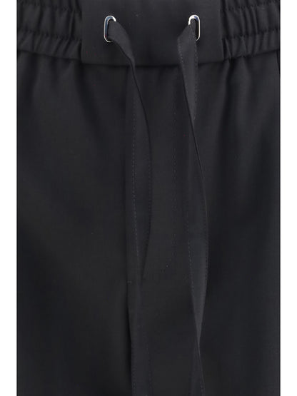 Dolce & Gabbana Wool gabardine jogger Pants - Black