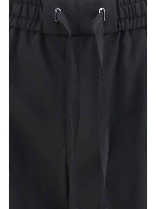 Dolce & Gabbana Wool gabardine jogger Pants - Black