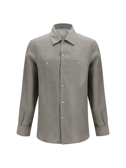 BRUNELLO CUCINELLI Easy-fit linen Shirt with chest pockets