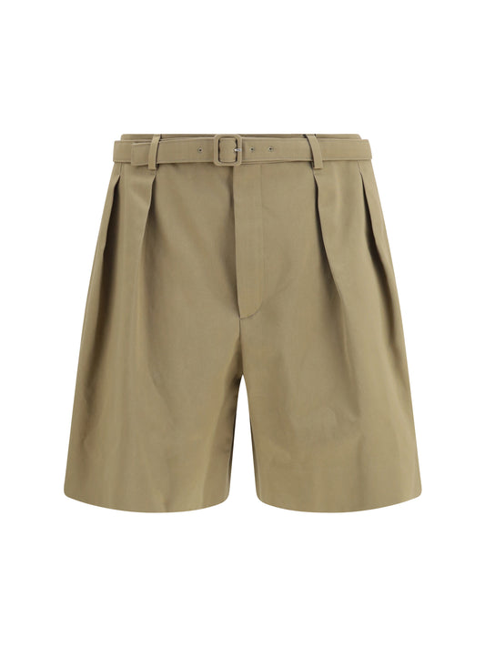 SAINT LAURENT Pleated belt Shorts
