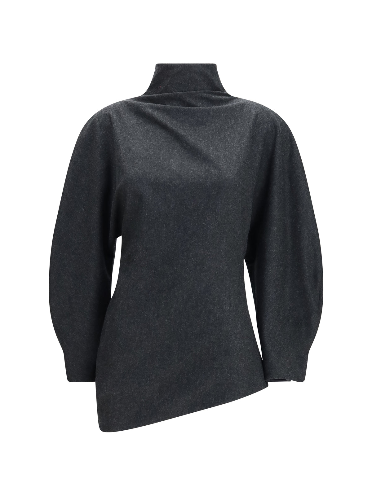 Khaite Harlow wool-cashmere Top - Charcoal