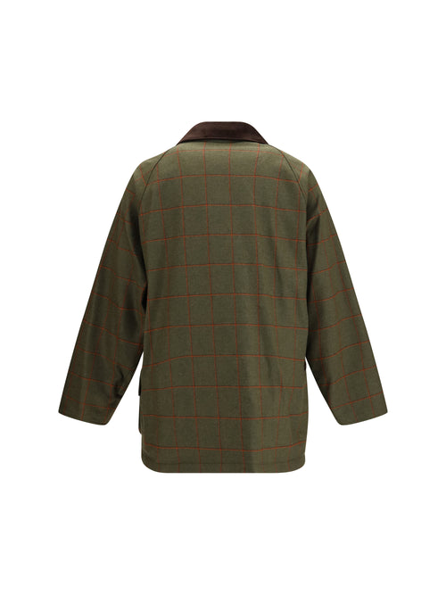 Barbour Beaufort wool tweed Jacket by Barbour x Paul Smith - Olive Window Pane