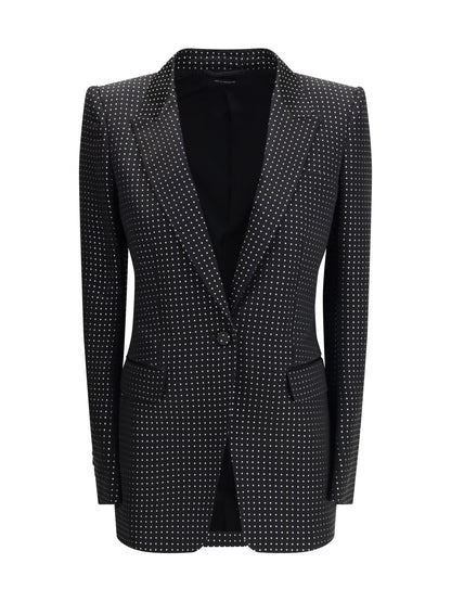 TOM FORD Single Breasted Jacket with polka dots