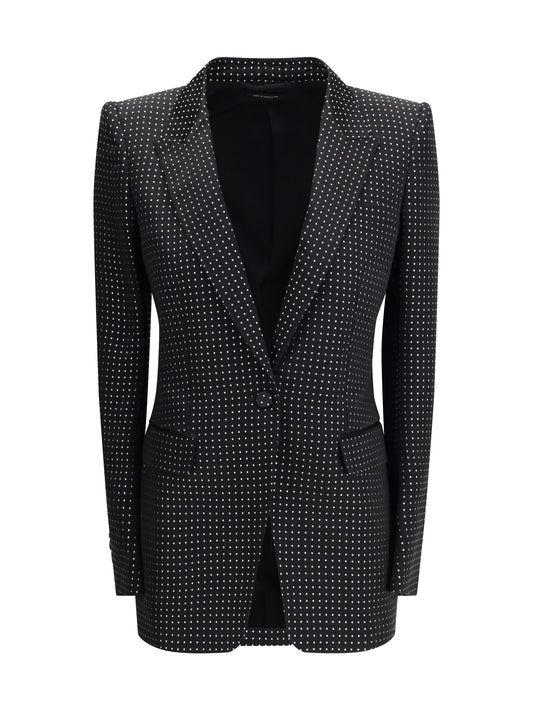 TOM FORD Single Breasted Jacket with polka dots