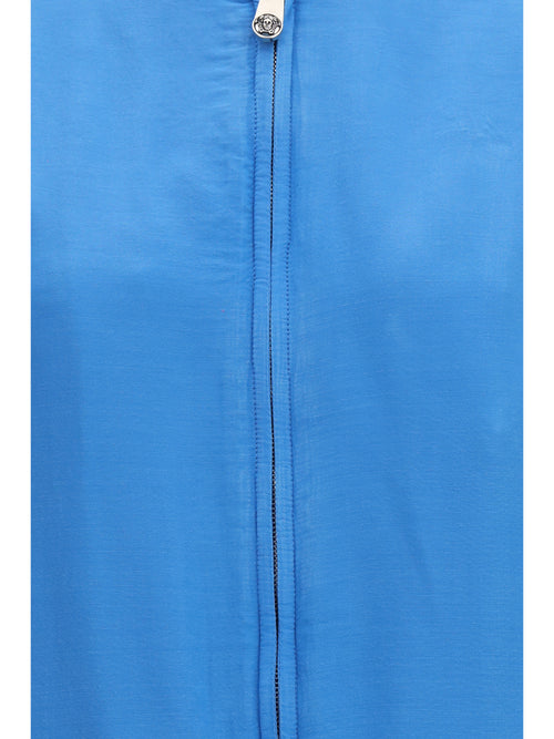 Versace Silk zipper Jacket - Azur