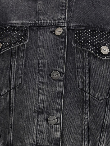 PINKO The Trucker jacket with mini studs