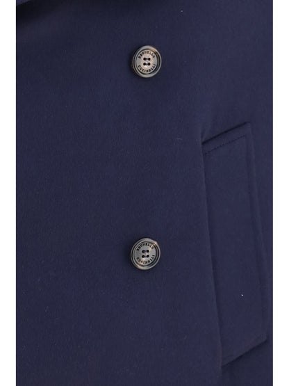 Brunello Cucinelli Double-breasted wool Coat - Blue Colorato+Rubino