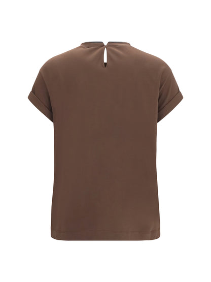 Brunello Cucinelli Cotton T-shirt - Fondente