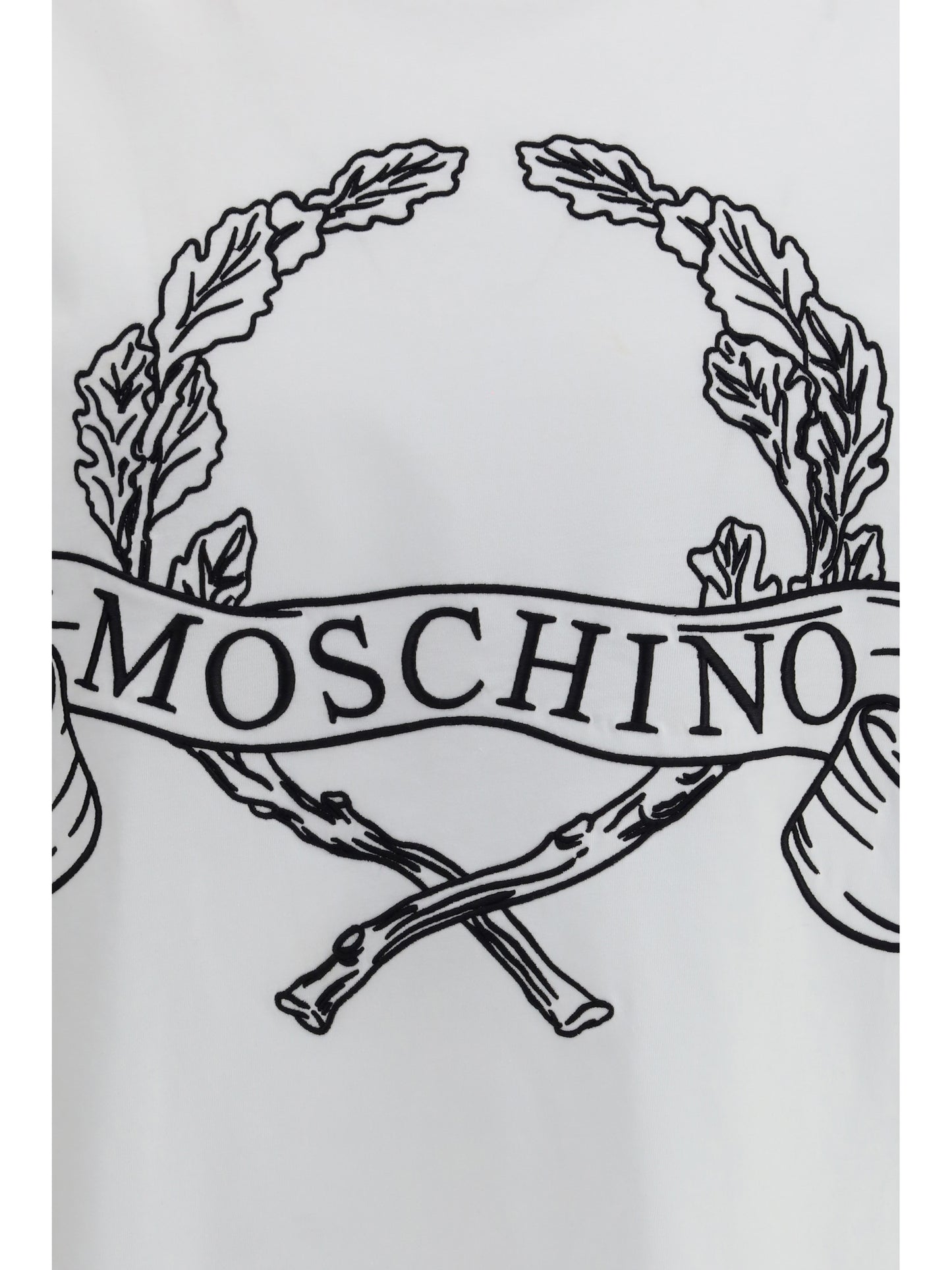 MOSCHINO Maxi Laurel Crown Embroidery T-shirt