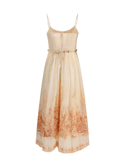 ZIMMERMANN Wanderlust Corset Midi Dress