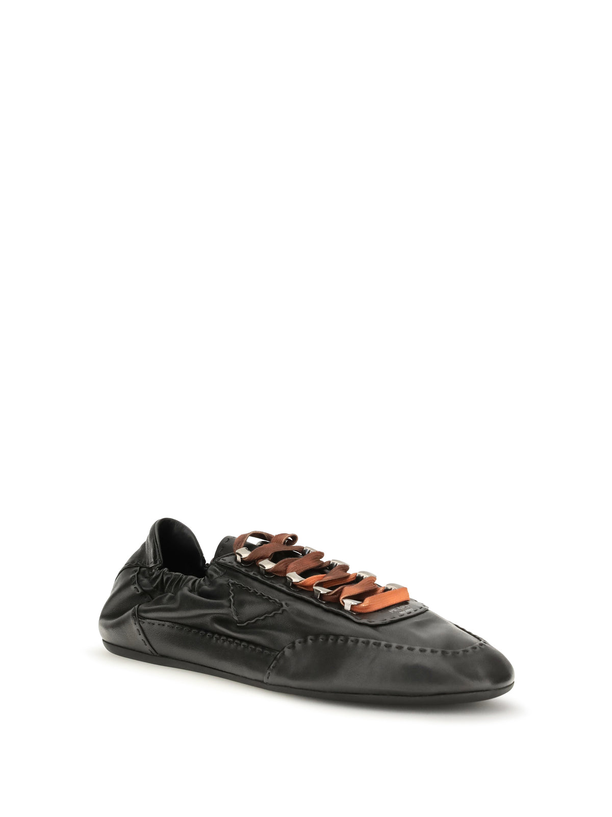 Prada Collapse aged nappa leather Sneakers - Black