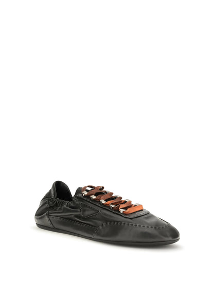Prada Collapse aged nappa leather Sneakers - Black