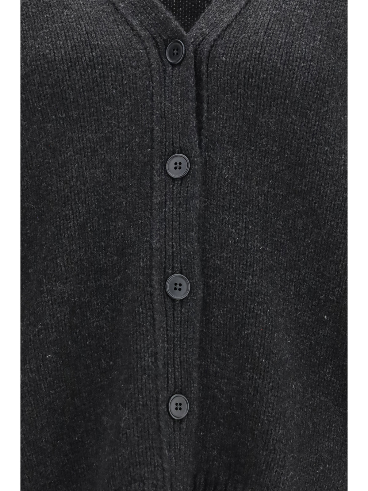 The Row Pranavi cashmere Cardigan - Charcoal Melange