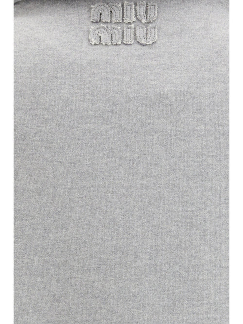 Miu Miu Sweatshirt with oblique zip closure - Grey
