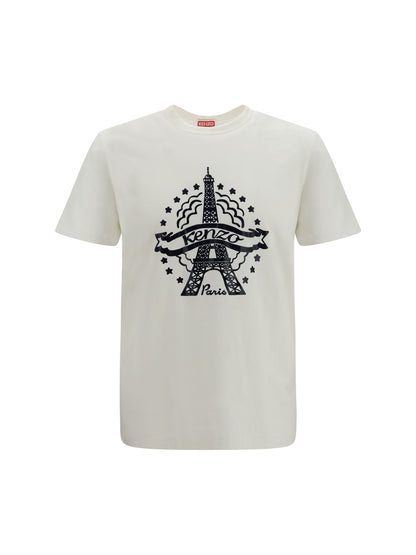 Kenzo Kenzo Eiffel Tower Design cotton T-shirt - Off White