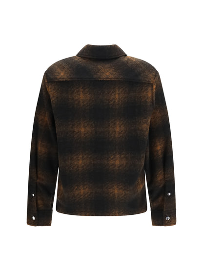 Moncler Embroidered flannel Shirt - Brown