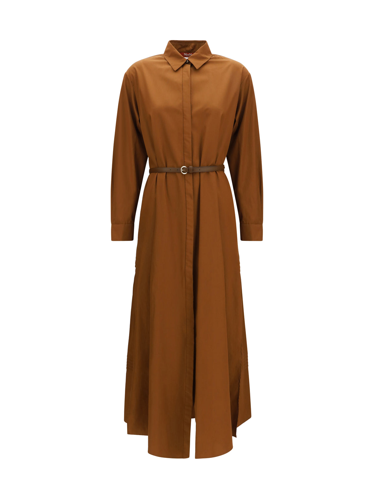 Max Mara Studio Cotton Shirt Dress - Argilla
