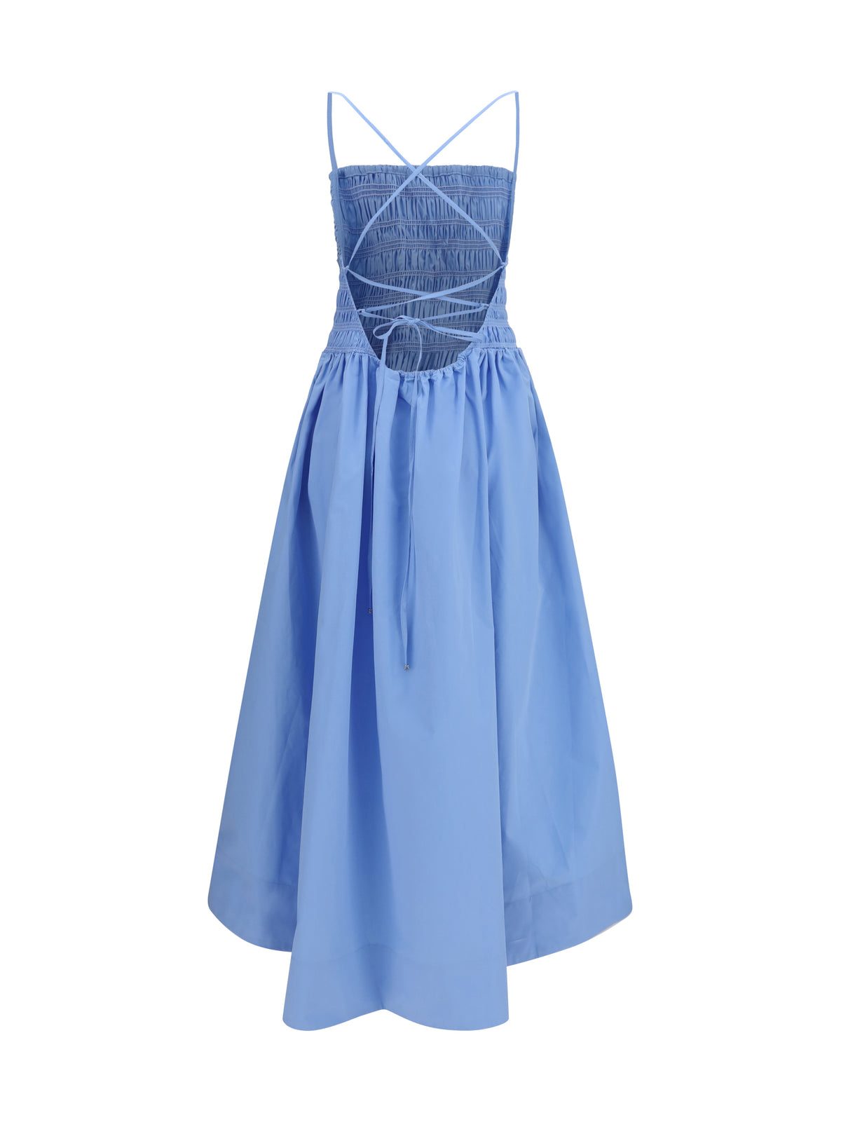 Ganni Poplin maxi Dress - Azurine