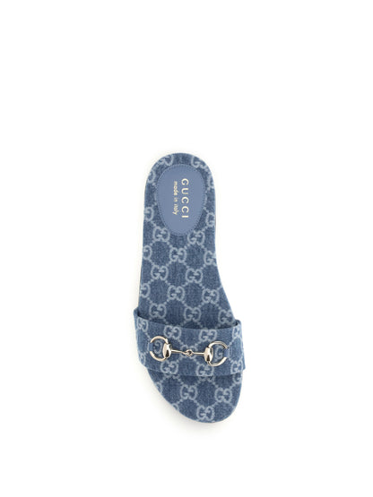 GUCCI GG denim slider Sandals