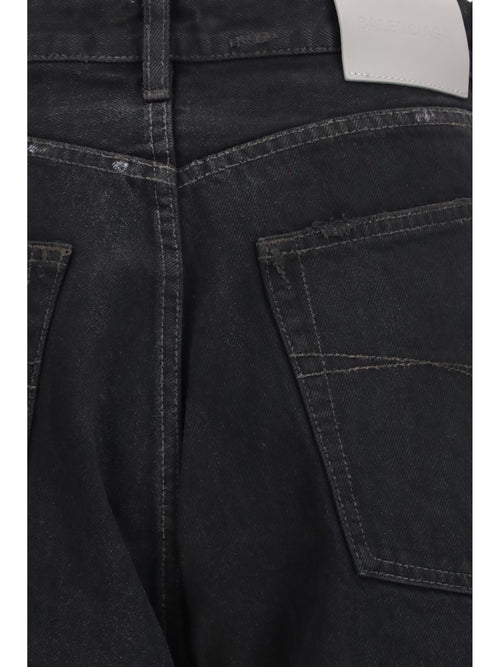 Balenciaga High-rise straight-leg Jeans - Lt Vint Blck W Eff