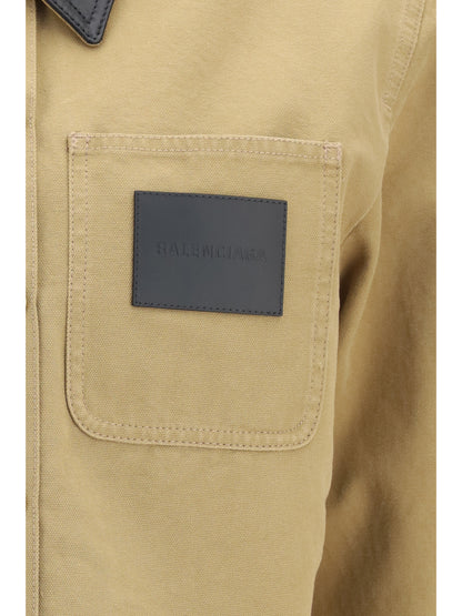 Balenciaga Heavy cotton cropped Jacket - Beige