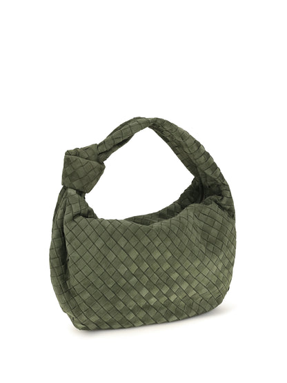 Bottega Veneta Jodie Handbag - Green Tweed-Gold