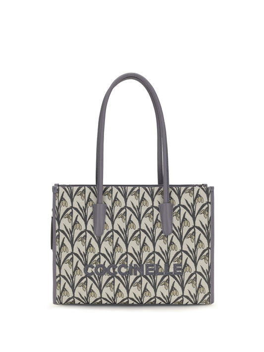 Coccinelle Jacquard Tote Bag - Mul.Stove/Stove