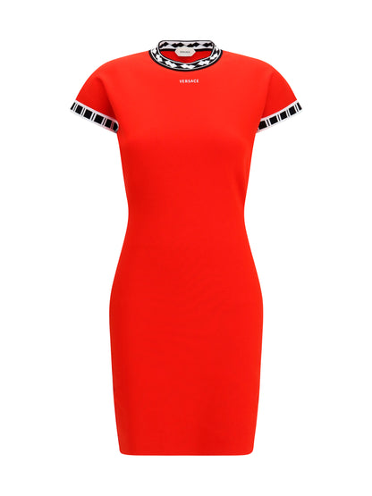 Versace Cotton knit mini Dress - Scarlet