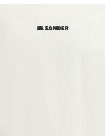 JIL SANDER Crew-neck cotton T-shirt with printed logo