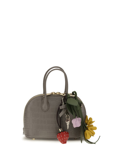 Self-Portrait Toast crocodile-effect leather Handbag - Grey