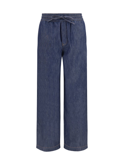 Loewe Cotton drawstring Pants - Denim Blue