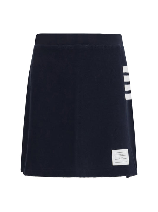 THOM BROWNE 4-bar piqué mini Skirt
