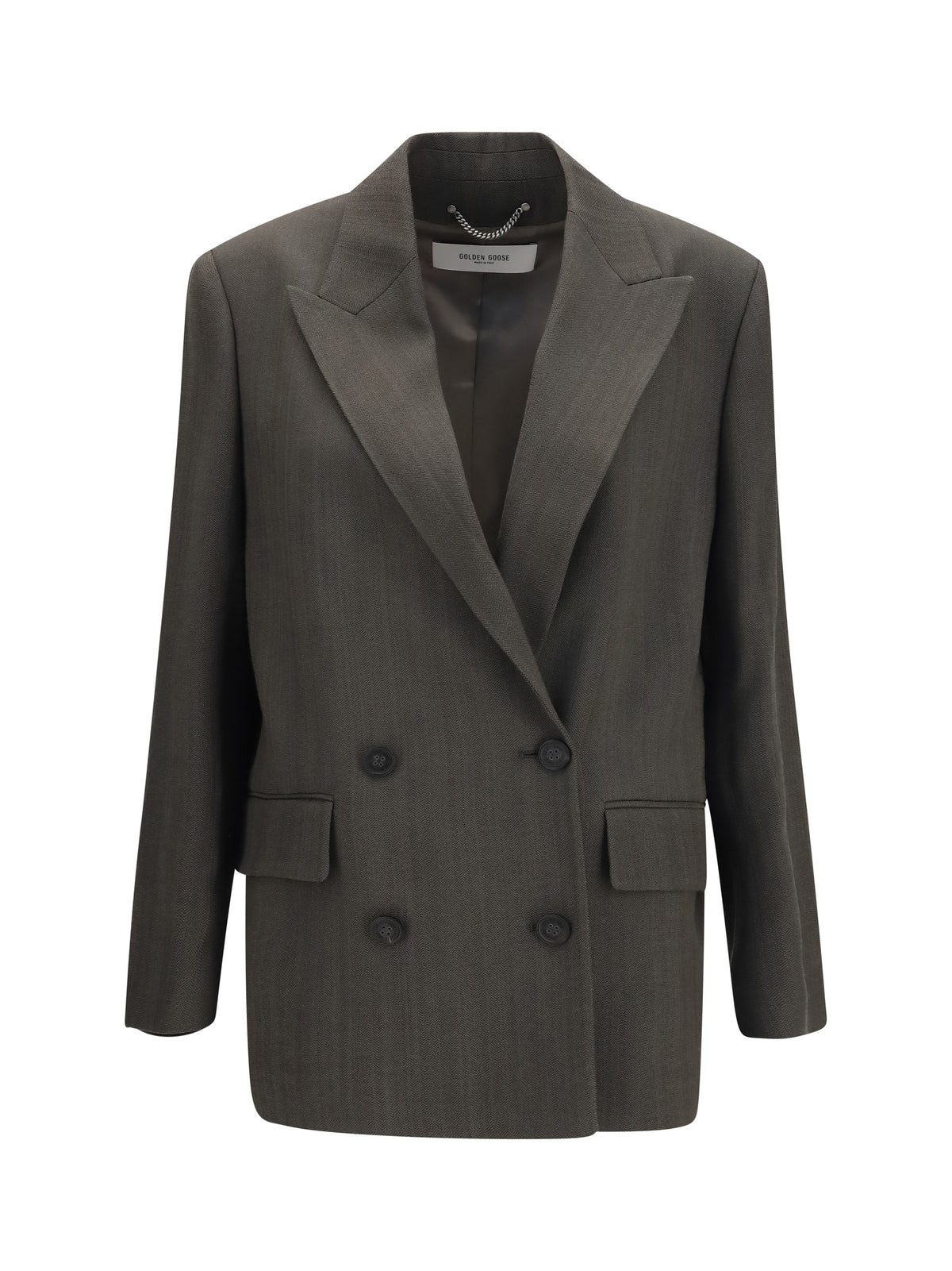 Golden Goose Double-breasted Blazer with drawstring - Deep Tundra