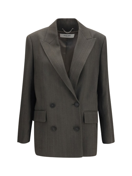 Golden Goose Double-breasted Blazer with drawstring - Deep Tundra