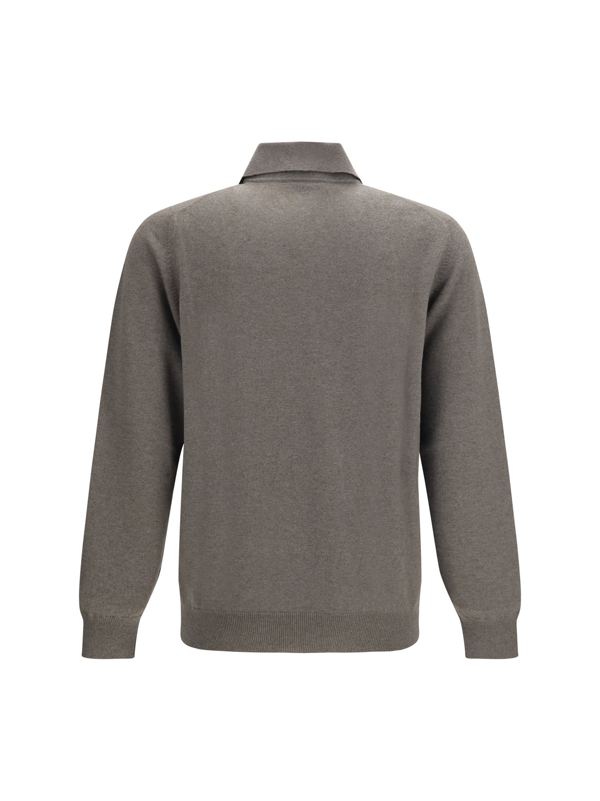 Brunello Cucinelli Cashmere knit Polo - Army Washed+Ciottolo