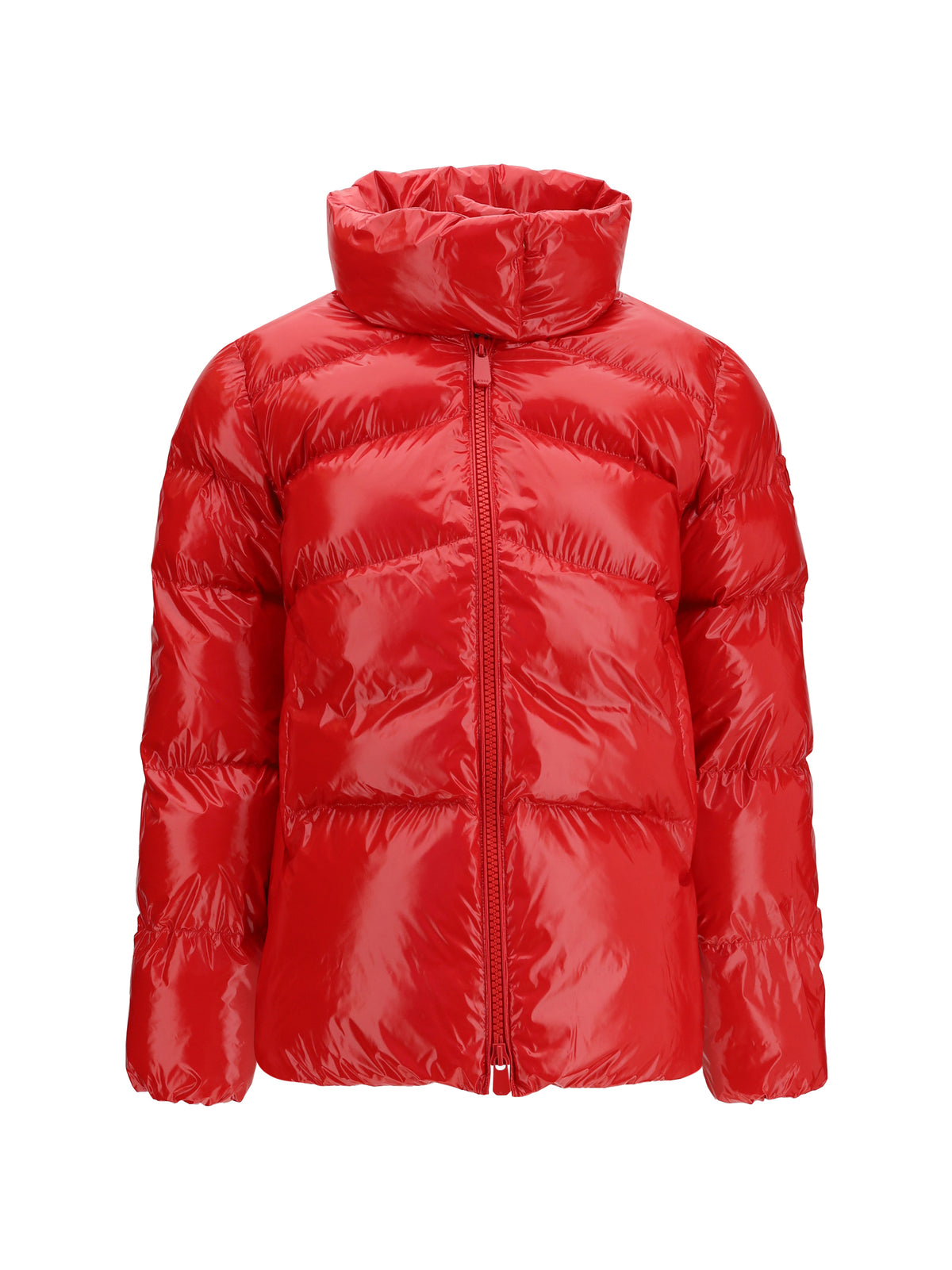 Pinko Glossy quilted Puffer Jacket - Red Burgundy Wine