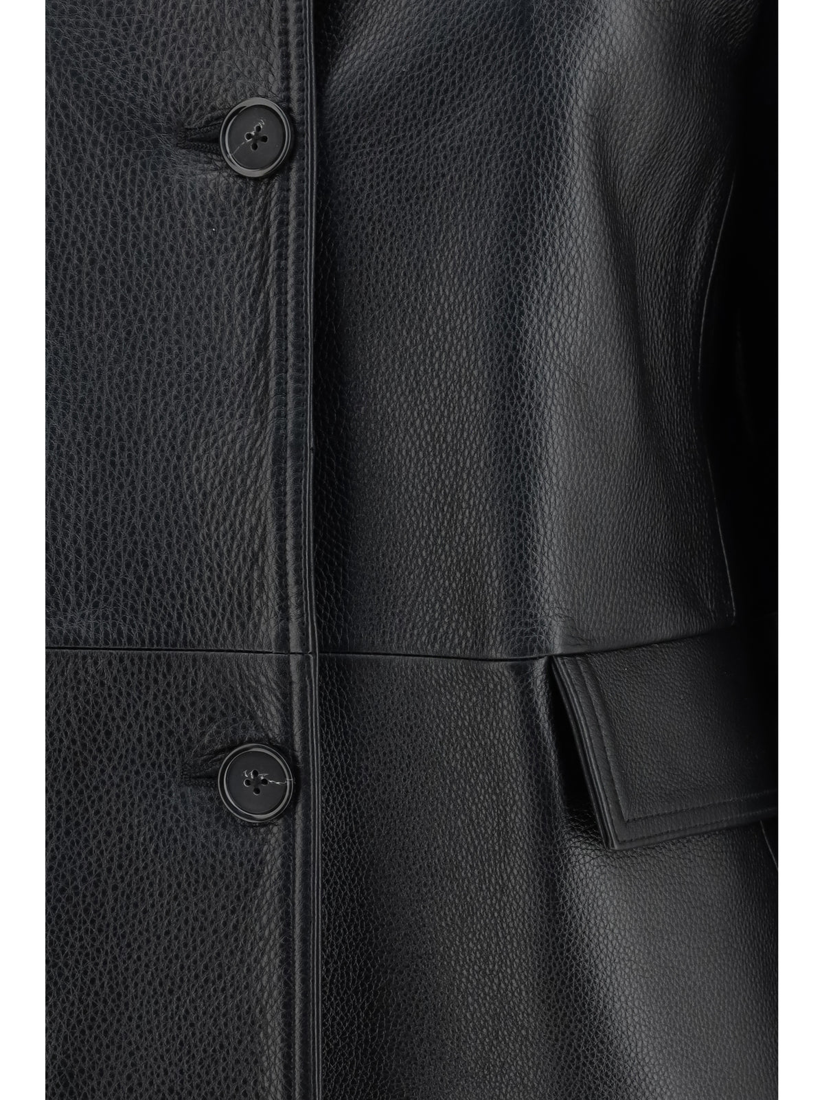 Toteme Grained leather Jacket - Black