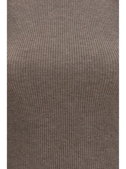 BRUNELLO CUCINELLI Sleeveless Turtleneck with luminous details