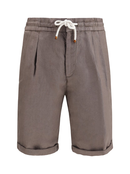 BRUNELLO CUCINELLI Linen Dyed Shorts