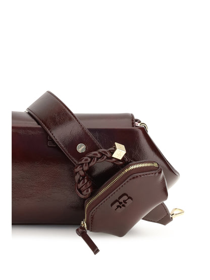 Ganni Bou East/West Crossbody Bag - Burgundy