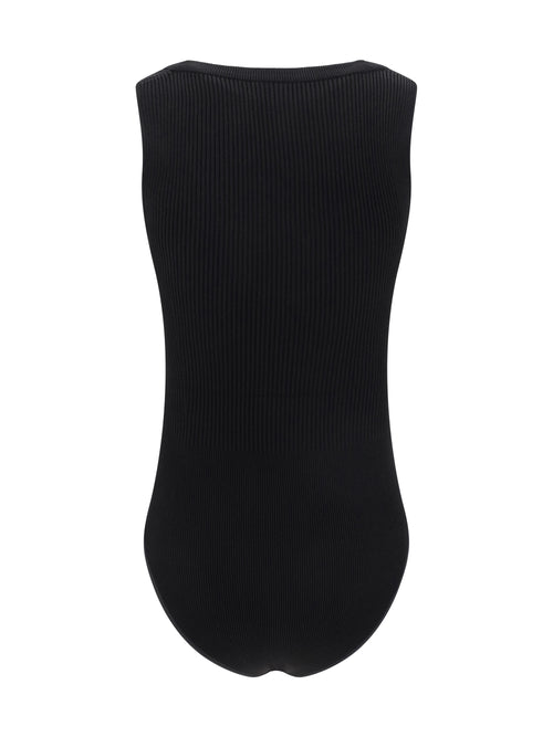 AlaïA Ribbed design Bodysuit - Noir Alaia