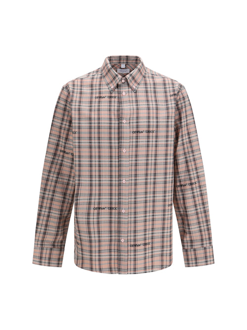 Off-White Flannel Shirt - Mauve Morn